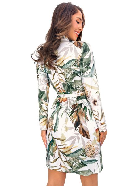 Eleganter Bademantel mit Blumenmuster – Olivia - 3
