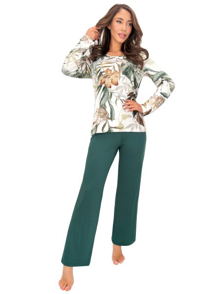Elegante Langarm-Pyjamas – Olivia Long - 2