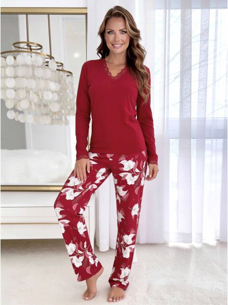 Elegante Damen-Pyjamas mit langen Ärmeln – Brigitte Long