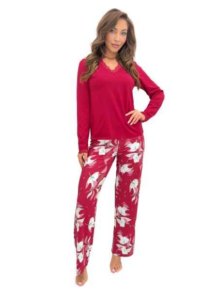 Elegante Damen-Pyjamas mit langen Ärmeln – Brigitte Long - 3