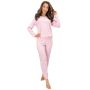 Rosa Damen-Pyjama aus Baumwolle – Home Long rosa - 3