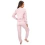 Rosa Damen-Pyjama aus Baumwolle – Home Long rosa - 4