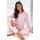 Rosa Damen-Pyjama aus Baumwolle – Home Long rosa