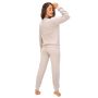 Beige Damen-Pyjama aus Baumwolle – Home Long, beige - 5