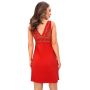 Rotes Nachthemd mit Spitze – Chantalle rot - 5