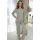 Elegante grüne Pyjamas mit Spitze – Ramona Long, olivgrün