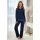 Elegante, lange, marineblaue Schlafanzüge – Ramona Long, marineblau