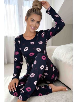 Damen-Pyjama mit langen Ärmeln – Kiss Long