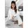 Damen-Pyjama aus Baumwolle mit Herzchen – „Love Long“, grau