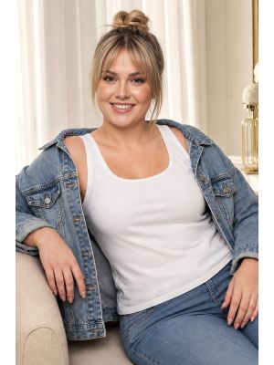 102 weißes T-Shirt in Übergröße