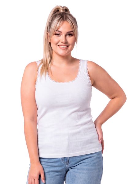 109 weißes T-Shirt in Übergröße - 2
