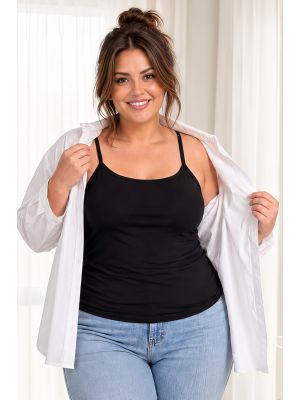 105 schwarzes T-Shirt in Übergröße