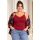 106 burgunderrotes Plus-Size-T-Shirt