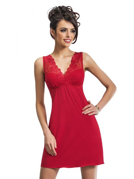 Rotes Spitzen-Nachthemd – Kristina - 2