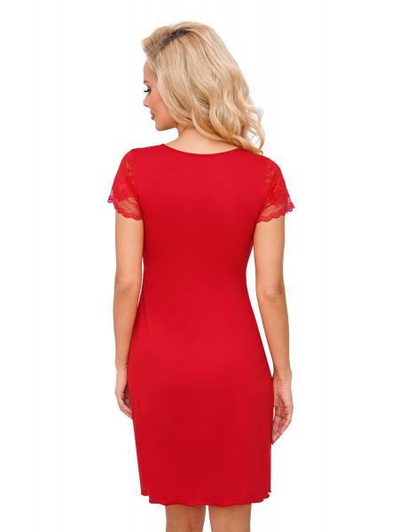 Rotes Nachthemd aus Spitze – Roxana - 2