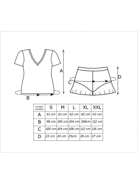 Damen-Schlafanzug mit kurzen Shorts - Naomi 1/2 - 3