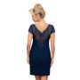 Elegantes Nachthemd mit Spitze – Ismena, marineblau - 3
