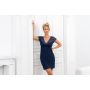 Elegantes Nachthemd mit Spitze – Ismena, marineblau - 4