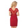 Elegantes Nachthemd mit Spitze – Ismena in Bordeauxrot - 3