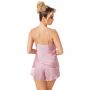 Trägerloser Satin-Pyjama - Ella 1/2 puderrosa - 3