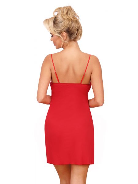 Sexy Nachthemd mit Spitze – Janette, rot - 3