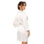 Satin-Bademantel für Damen – Mari, Ecru - 4