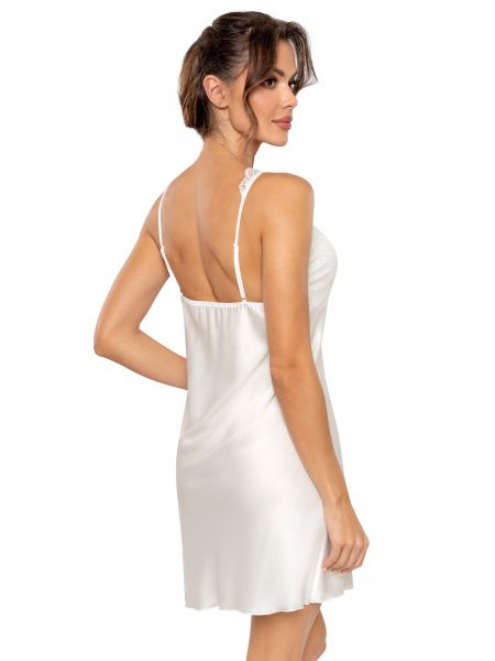 Elegantes Satin-T-Shirt – Mari in Ecru - 3