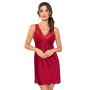 Satin-Top mit Spitze – Mari, bordeauxrot - 3