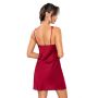 Satin-Top mit Spitze – Mari, bordeauxrot - 4