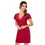 Elegantes Nachthemd mit Ärmeln – Luiza in Bordeauxrot - 3